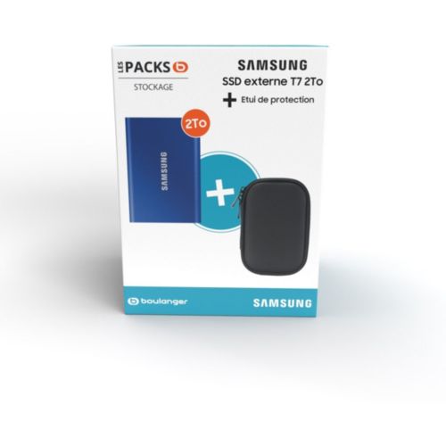 Samsung SSD externe Portable T7 2 TB, Bleu Indigo