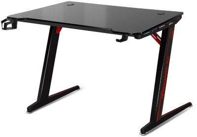 Bureau gaming OZIS 136 cm gris anthracite