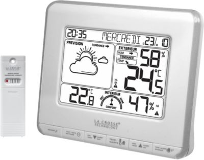 20% sur La Crosse Technology - WS6861 Station météo colorée avec anémomètre  - Silver - Station météo thermomètre pluviomètre - Achat & prix