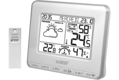 Station météo LA CROSSE WS6818 Blanc/Argent