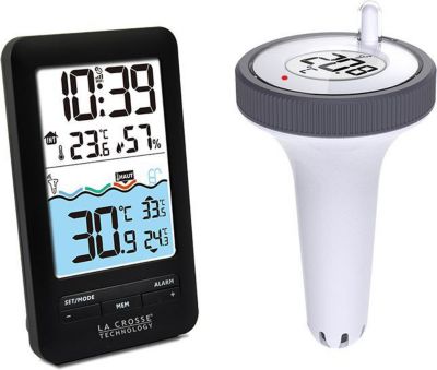 Station météo connectée LA CROSSE TECHNOLOGY Station sonde piscine WS6268 Noire