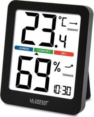 Station météo LA CROSSE TECHNOLOGY Petite Station Thermo Hygro WS6281 Noire
