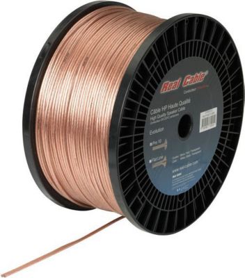 Câble enceinte REAL CABLE H.P 1.60mm² - 30M transparent