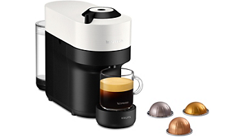 KRUPS Vertuo Next YY4298FD Cafetera exprés para cápsulas Nespresso, 5  tamaños de taza, 1,1 litros, color gris claro