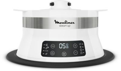 Cuiseur MOULINEX VJ504010R steam up blanc inox 8 programmes automatiques Reconditionné Cuiseur MOULINEX VJ504010R steam up blanc inox 8 programmes automatiques Reconditionné