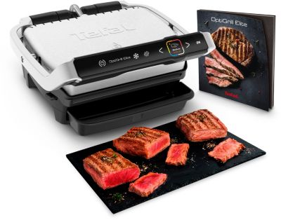 Grille-viande TEFAL OPTIGRILL ELITE GC750D12 inox plaques amovibles, 30x20 cm Reconditionné