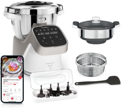 Robot Cuiseur Multifonction 6L avec livre de recette, 19 modes