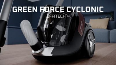 Voir la vidéo pour Aspirateur sans sac ROWENTA GREEN FORCE CYCLONIC EFFITECH+ YY5666FE