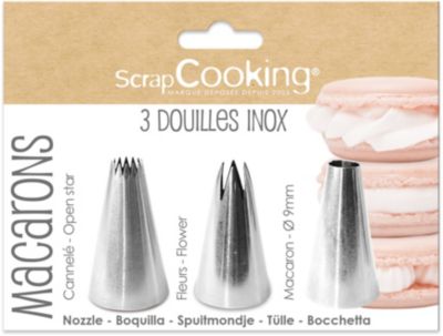 Douille à pâtisserie SCRAPCOOKING lot de 3 à macarons