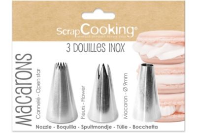 Douille à pâtisserie SCRAPCOOKING lot de 3 à macarons