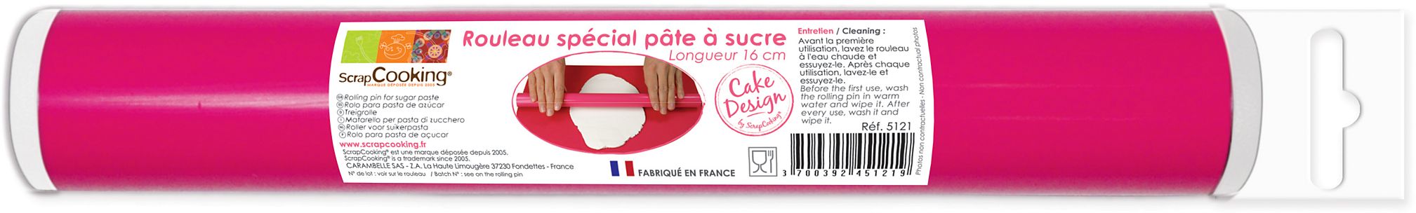 Rouleau pate à sucre 38 cm ScrapCooking ® - Univers Cake