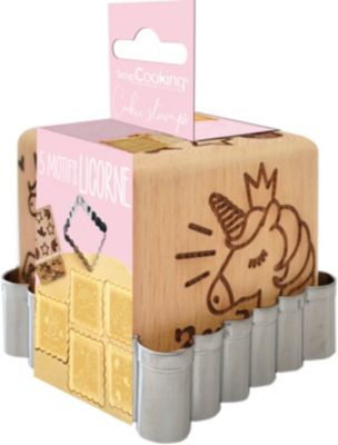 Set d'ustensiles de cuisine SCRAPCOOKING à biscuit forme licorne + découpoir