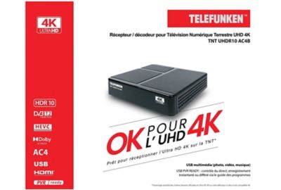 Décodeur TNT TELEFUNKEN TNT Ultra Haute Definition 4K