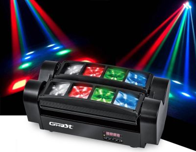 Jeu de lumières GHOST Mini Double BARLED à LEDs RGBW 8x3W - DM
