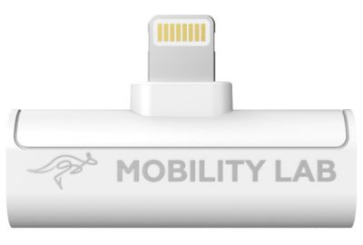 Adaptateur Lightning/Jack 3,5 MOBILITY LAB Lightning vers Jack audio blanc