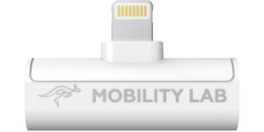 Adaptateur Lightning/Jack 3,5 MOBILITY LAB Lightning vers Jack audio blanc