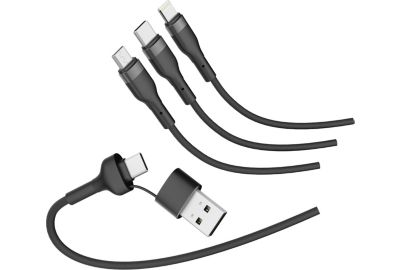 Câble trio MOBILITY LAB 3 en 2 Lightning micro USB  USBC 1m tres