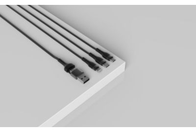 Câble trio MOBILITY LAB 3 en 2 Lightning micro USB  USBC 1m tres