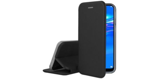 Etui IBROZ Huawei Y7 2019 Cuir noir