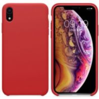 Coque IBROZ iPhone Xr Liquid Silicone rouge