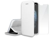 Pack IBROZ iPhone 11 Pro Etui cuir blanc