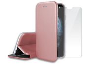 Pack IBROZ iPhone 11 Pro Etui cuir rose