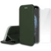 Pack IBROZ iPhone 11 Pro Max Etui cuir vert