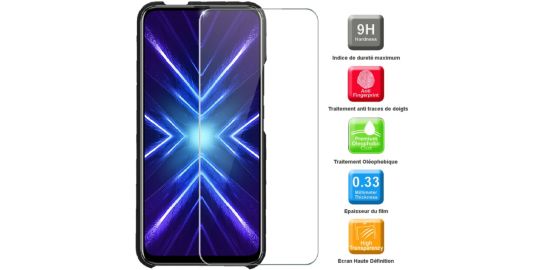 Pack IBROZ Honor 9x Coque Silicone noir