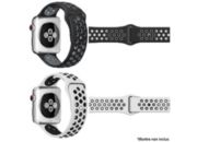Bracelet IBROZ Apple Watch Sport 40/41mm noir + blanc