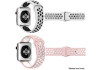 Bracelet IBROZ Apple Watch Sport 40/41mm blanc+rose