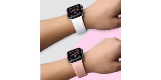 Bracelet IBROZ Apple Watch SoftTouch 40/41mm blanc+rose