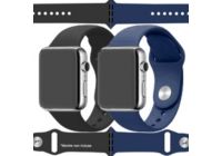 Bracelet IBROZ Apple Watch SoftTouch 40/41mm noir+bleu