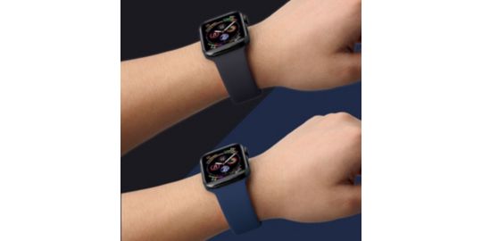 Bracelet IBROZ Apple Watch SoftTouch 40/41mm noir+bleu