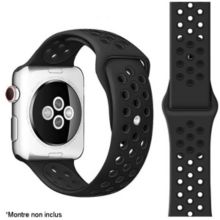 Bracelet IBROZ Apple Watch Sport 42/44/45mm noir mat