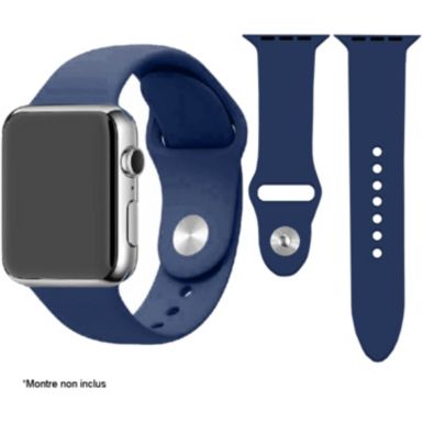 Bracelet IBROZ Apple Watch SoftTouch 44/45mm bleu nuit