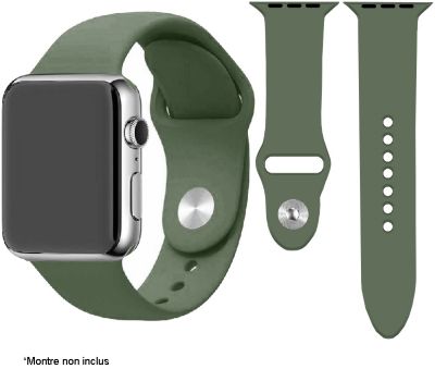 Bracelet Ibroz Apple Watch SoftTouch 44mm vert olive
