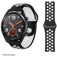Bracelet IBROZ Samsung/Huawei Sport 22mm noir/blanc