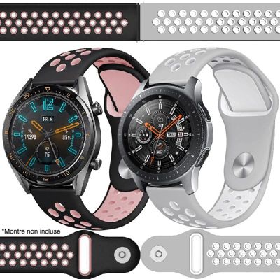Bracelet IBROZ Samsung/Huawei Sport 22mm noir+gris x2