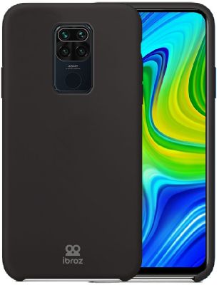 Coque IBROZ Xiaomi Redmi Note 9 Liquid Silicone noir