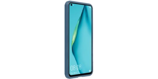 Coque IBROZ Huawei P40 Lite Liquid Silicone bleu