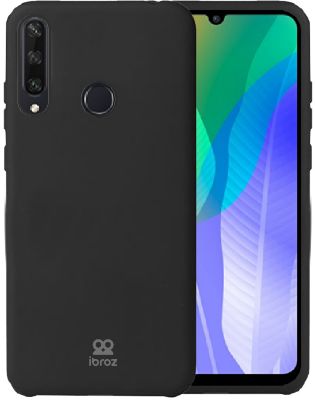 Coque IBROZ Huawei Y6P 2020 Liquid Silicone noir