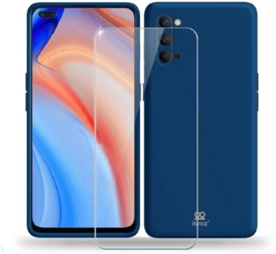 Coque IBROZ Oppo Reno 4 Coque bleu + Verre trempé