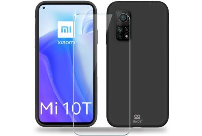 Coque IBROZ Xiaomi Mi 10T Coque noir + Verre trempé