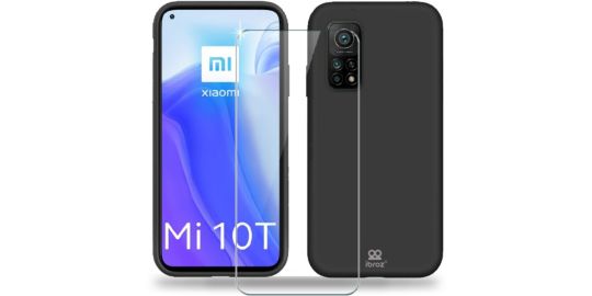 Coque IBROZ Xiaomi Mi 10T Coque noir + Verre trempé