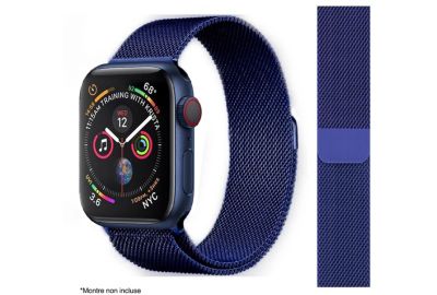 Bracelet IBROZ Apple Watch 42/44/45mm Maille bleu