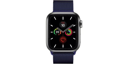 Bracelet IBROZ Apple Watch 42/44/45mm Maille bleu