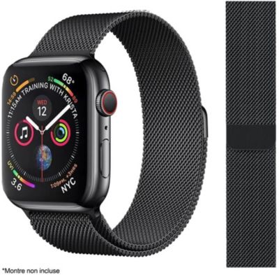 Kit pour Apple Watch Ultra 2 49mm Bracelet milanais, noir, argent, or rose