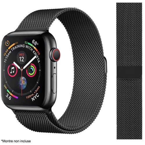 Bracelet de montre Apple pour homme, bracelet de montre Apple Watch 44 mm  noir 
