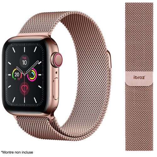 Bracelet IBROZ Apple Watch 44mm Maille rose gold