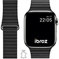 Bracelet IBROZ Apple Watch Cuir Loop 42/44/45mm noir